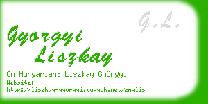 gyorgyi liszkay business card